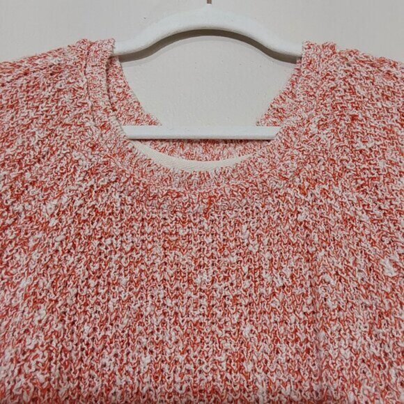 Free People Electric City Orange Knit Pullover Sweater - L - Great Condition - Picture 3 of 7